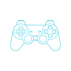 Digital Video Game Controllers Dualshock 2 Clean Outline Svg Vector, Free Vectors File